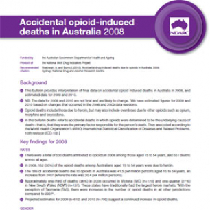 image - Accidental Opioid Induced Deaths 2008