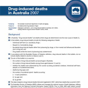 image - Drug Induced Deaths In Australia 2007