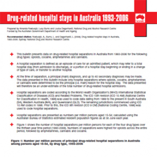 image - Drug Related Hospital Stays In Australia 1993   2006