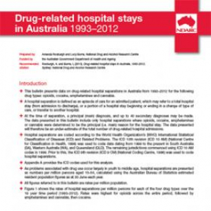 Drug-related hospital stays in Australia 1993–2012