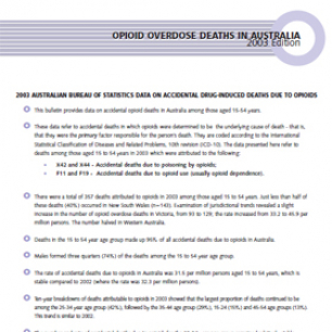 image - Opiod Overdose Deaths In Australia 2003 Edition