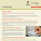 Image - New codeine fact sheet on NDARC website